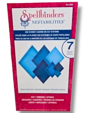 Spellbinders Nestabilities Classic Diamonds Dies S4‑288 7 Templates Discontinued